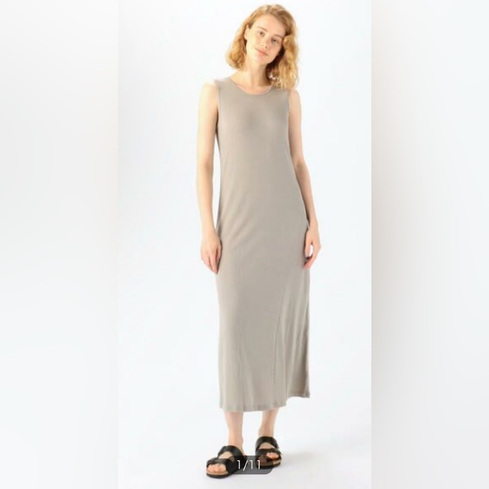 JAMES PERSE
Cotton stretch rib maxi dress WNL6602.